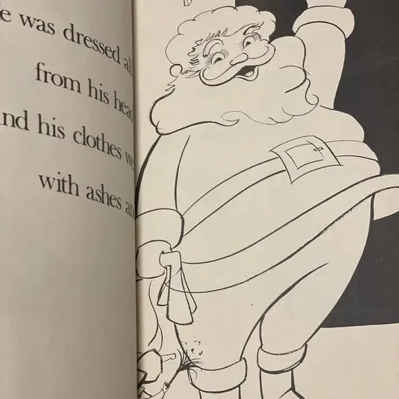 The Night Before Christmas Story Coloring Book Giant Size Clement C Moore 1974 - Picture 7 of 9